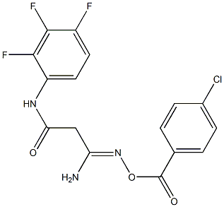 N1-(2,3,4-trifluorophenyl)-3-amino-3-{[(4-chlorobenzoyl)oxy]imino}propanamide Struktur