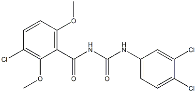 N-(3-chloro-2,6-dimethoxybenzoyl)-N'-(3,4-dichlorophenyl)urea Struktur