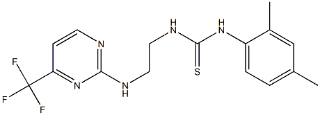 N-(2,4-dimethylphenyl)-N'-(2-{[4-(trifluoromethyl)pyrimidin-2-yl]amino}ethyl)thiourea Struktur