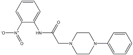 N-(2-nitrophenyl)-2-(4-phenylpiperazino)acetamide Struktur