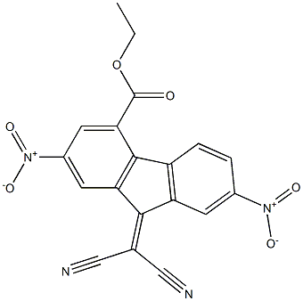 ethyl 9-(dicyanomethylidene)-2,7-dinitro-9H-fluorene-4-carboxylate Struktur