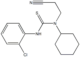 N'-(2-chlorophenyl)-N-(2-cyanoethyl)-N-cyclohexylthiourea Struktur