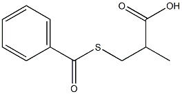 3-(benzoylsulfanyl)-2-methylpropanoic acid Struktur