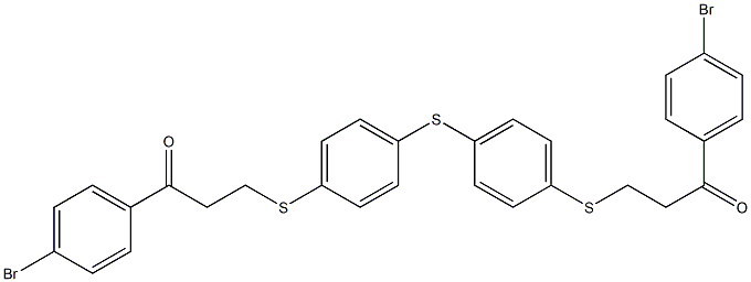 1-(4-bromophenyl)-3-({4-[(4-{[3-(4-bromophenyl)-3-oxopropyl]sulfanyl}phenyl)sulfanyl]phenyl}sulfanyl)-1-propanone Struktur