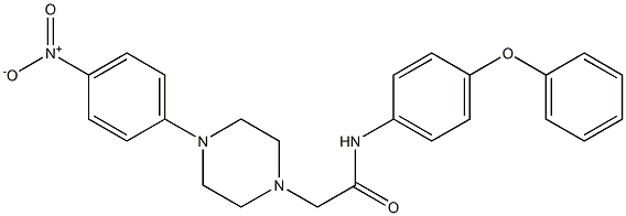 2-[4-(4-nitrophenyl)piperazino]-N-(4-phenoxyphenyl)acetamide Struktur