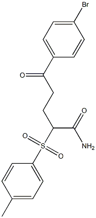 5-(4-bromophenyl)-2-[(4-methylphenyl)sulfonyl]-5-oxopentanamide Struktur