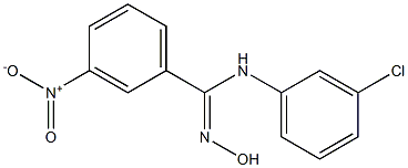 N-(3-chlorophenyl)-N'-hydroxy-3-nitrobenzenecarboximidamide Struktur