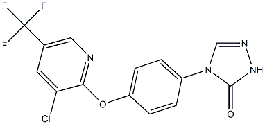 4-(4-{[3-chloro-5-(trifluoromethyl)-2-pyridinyl]oxy}phenyl)-2,4-dihydro-3H-1,2,4-triazol-3-one Struktur