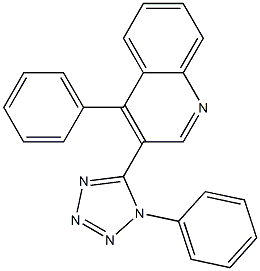 4-phenyl-3-(1-phenyl-1H-1,2,3,4-tetraazol-5-yl)quinoline Struktur