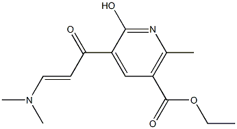 ethyl 5-[3-(dimethylamino)acryloyl]-6-hydroxy-2-methylnicotinate Struktur