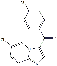 (6-chloroimidazo[1,2-a]pyridin-3-yl)(4-chlorophenyl)methanone Struktur