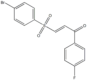 3-[(4-bromophenyl)sulfonyl]-1-(4-fluorophenyl)prop-2-en-1-one Struktur