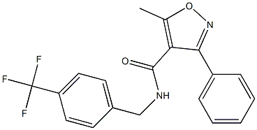 N4-[4-(trifluoromethyl)benzyl]-5-methyl-3-phenylisoxazole-4-carboxamide Struktur