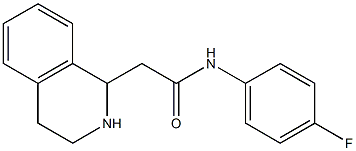 N-(4-fluorophenyl)-2-(1,2,3,4-tetrahydro-1-isoquinolinyl)acetamide Struktur