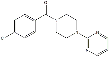 (4-chlorophenyl)(4-pyrimidin-2-ylpiperazino)methanone Struktur