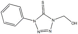 1-(hydroxymethyl)-4-phenyl-4,5-dihydro-1H-1,2,3,4-tetraazole-5-thione Struktur