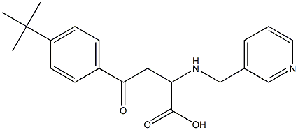 4-[4-(tert-butyl)phenyl]-4-oxo-2-[(3-pyridinylmethyl)amino]butanoic acid Struktur