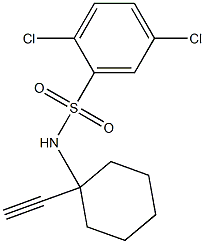 N1-(1-eth-1-ynylcyclohexyl)-2,5-dichlorobenzene-1-sulfonamide Struktur