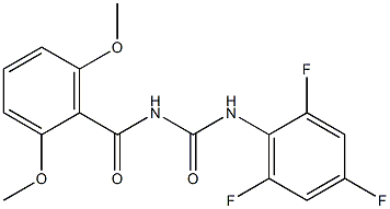 N-(2,6-dimethoxybenzoyl)-N'-(2,4,6-trifluorophenyl)urea Struktur