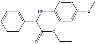 ethyl 2-[4-(methylsulfanyl)anilino]-2-phenylacetate Struktur