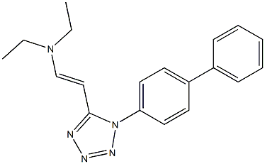 N-[2-(1-[1,1'-biphenyl]-4-yl-1H-1,2,3,4-tetraazol-5-yl)vinyl]-N,N-diethylamine Struktur