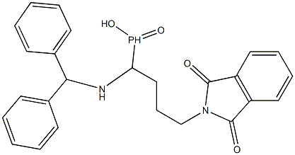 1-(benzhydrylamino)-4-(1,3-dioxo-2,3-dihydro-1H-isoindol-2-yl)butylphosphin ic acid Struktur