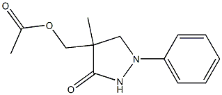 (4-methyl-3-oxo-1-phenyltetrahydro-1H-pyrazol-4-yl)methyl acetate Struktur