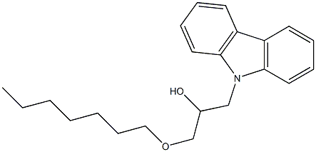 1-(9H-carbazol-9-yl)-3-(heptyloxy)propan-2-ol Struktur