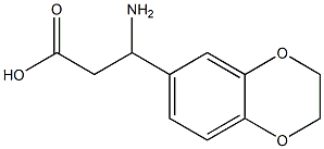 3-amino-3-(2,3-dihydro-1,4-benzodioxin-6-yl)propanoic acid Struktur