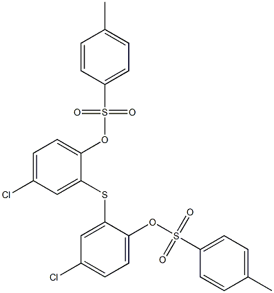 4-chloro-2-[(5-chloro-2-{[(4-methylphenyl)sulfonyl]oxy}phenyl)thio]phenyl 4-methylbenzene-1-sulfonate Struktur