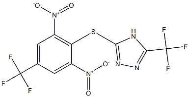 3-{[2,6-dinitro-4-(trifluoromethyl)phenyl]thio}-5-(trifluoromethyl)-4H-1,2, 4-triazole Struktur