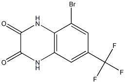 5-bromo-7-(trifluoromethyl)-1,2,3,4-tetrahydroquinoxaline-2,3-dione Struktur