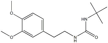 N-(tert-butyl)-N'-(3,4-dimethoxyphenethyl)urea Struktur