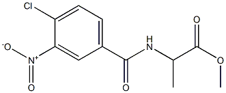 methyl 2-[(4-chloro-3-nitrobenzoyl)amino]propanoate Struktur