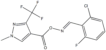 4-[({[(2-chloro-6-fluorophenyl)methylene]amino}oxy)carbonyl]-1-methyl-3-(trifluoromethyl)-1H-pyrazole Struktur