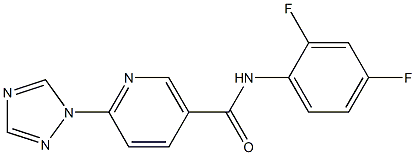 N-(2,4-difluorophenyl)-6-(1H-1,2,4-triazol-1-yl)nicotinamide Struktur