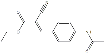 ethyl 3-[4-(acetylamino)phenyl]-2-cyanoacrylate Struktur