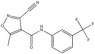 3-cyano-5-methyl-N-[3-(trifluoromethyl)phenyl]-4-isoxazolecarboxamide Struktur