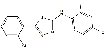 N2-(4-chloro-2-methylphenyl)-5-(2-chlorophenyl)-1,3,4-thiadiazol-2-amine Struktur