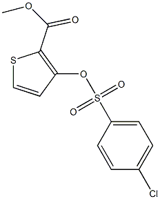 methyl 3-{[(4-chlorophenyl)sulfonyl]oxy}thiophene-2-carboxylate Struktur