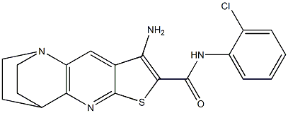 5-amino-N-(2-chlorophenyl)-7-thia-1,9-diazatetracyclo[9.2.2.0~2,10~.0~4,8~]pentadeca-2(10),3,5,8-tetraene-6-carboxamide Struktur