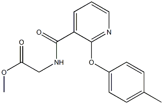 methyl 2-({[2-(4-methylphenoxy)-3-pyridyl]carbonyl}amino)acetate Struktur