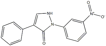 2-(3-nitrophenyl)-4-phenyl-1,2-dihydro-3H-pyrazol-3-one Struktur