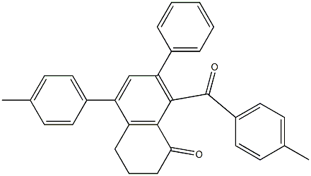 8-(4-methylbenzoyl)-5-(4-methylphenyl)-7-phenyl-1,2,3,4-tetrahydronaphthalen-1-one Struktur