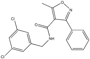 N4-(3,5-dichlorobenzyl)-5-methyl-3-phenylisoxazole-4-carboxamide Struktur