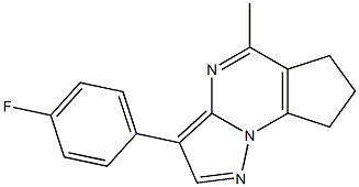 3-(4-fluorophenyl)-5-methyl-7,8-dihydro-6H-cyclopenta[e]pyrazolo[1,5-a]pyrimidine Struktur