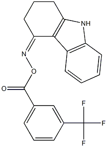 4-({[3-(trifluoromethyl)benzoyl]oxy}imino)-2,3,4,9-tetrahydro-1H-carbazole Struktur