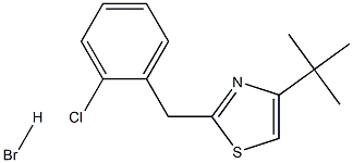 4-(tert-butyl)-2-(2-chlorobenzyl)-1,3-thiazole hydrobromide Struktur