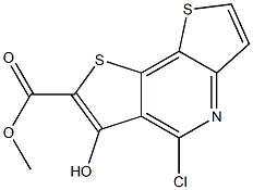 methyl 5-chloro-6-hydroxydithieno[3,2-b:2,3-d]pyridine-7-carboxylate Struktur