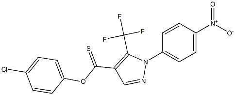 4-chlorophenyl 1-(4-nitrophenyl)-5-(trifluoromethyl)-1H-pyrazole-4-carbothioate Struktur